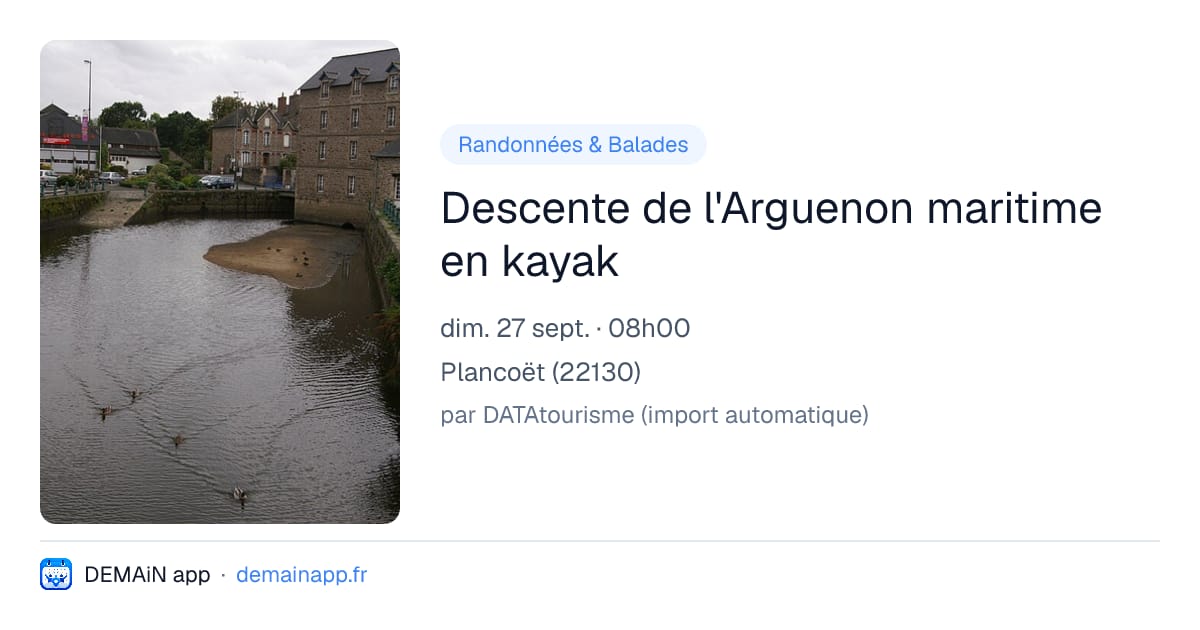 Descente de l'Arguenon maritime en kayak — Plancoët