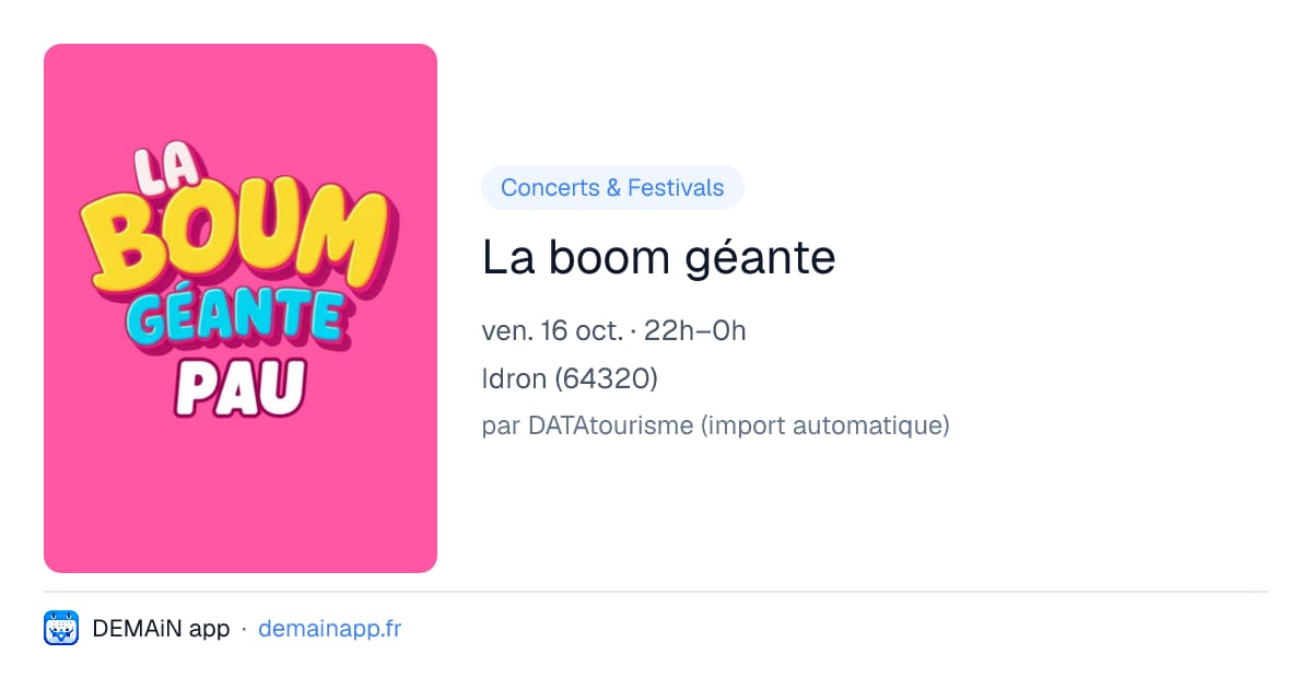 La boom géante — Idron