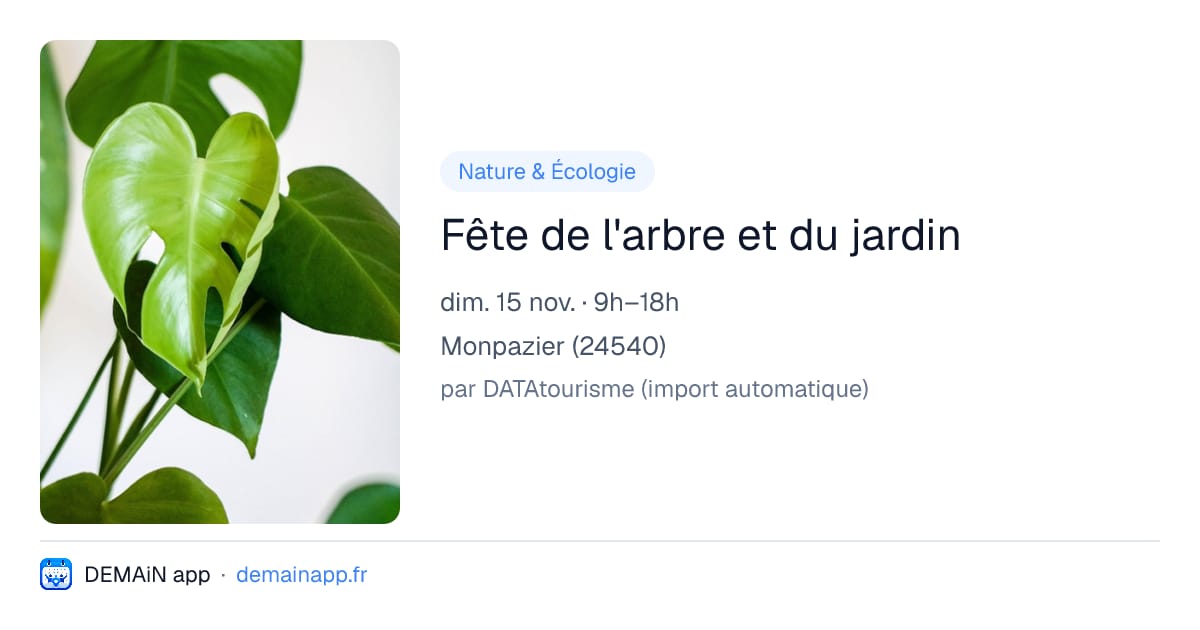 Fête de l'arbre et du jardin — Monpazier