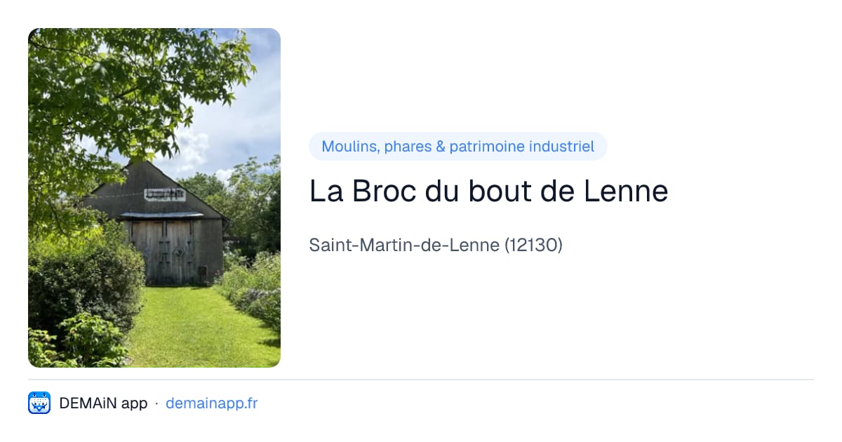 La Broc du bout de Lenne — Saint-Martin-de-Lenne