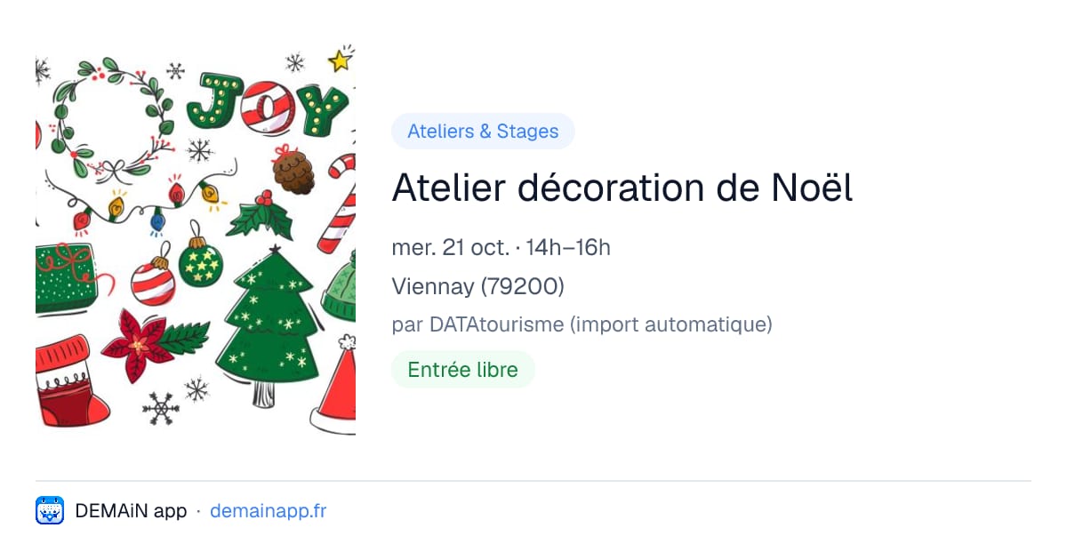 Atelier décoration de Noël — Viennay