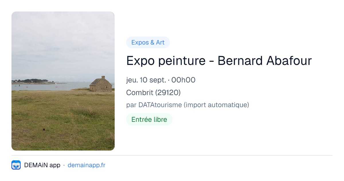 Expo peinture - Bernard Abafour — Combrit