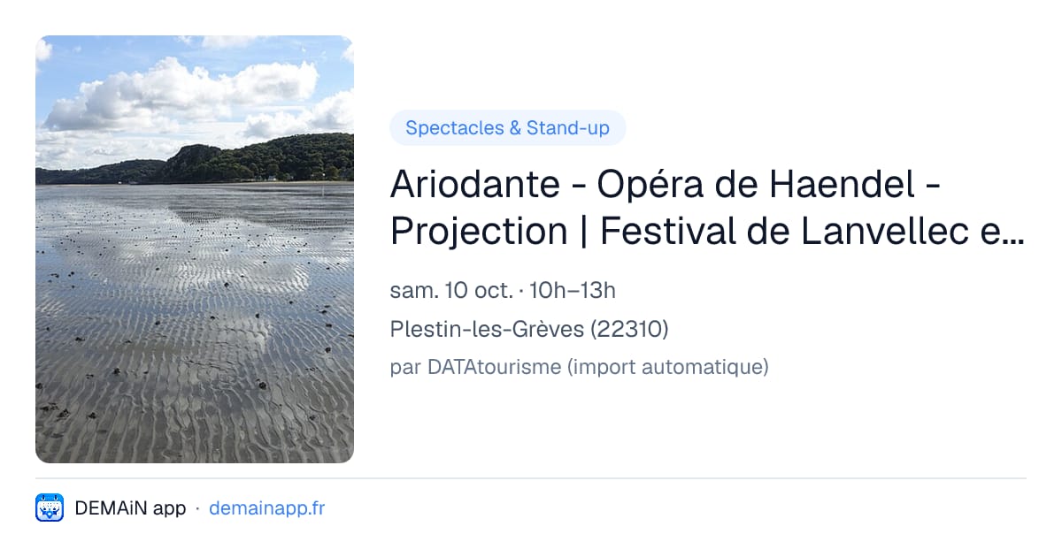 Ariodante - Opéra de Haendel - Projection | Festival de Lanvellec et du Trégor — Plestin-les-Grèves