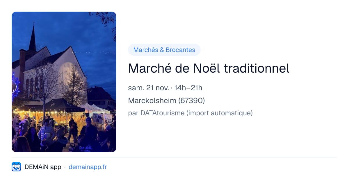 Marché de Noël traditionnel — Marckolsheim