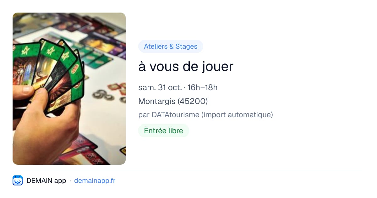 à vous de jouer — Montargis
