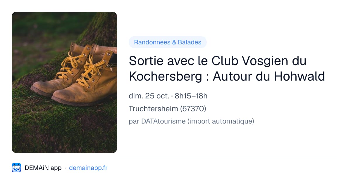 Sortie avec le Club Vosgien du Kochersberg : Autour du Hohwald — Truchtersheim