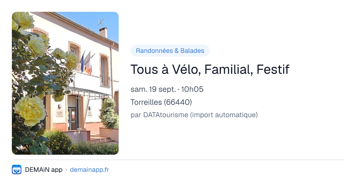 Tous à Vélo, Familial, Festif — Torreilles