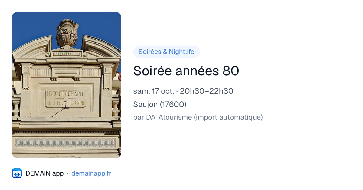 Soirée années 80 — Saujon