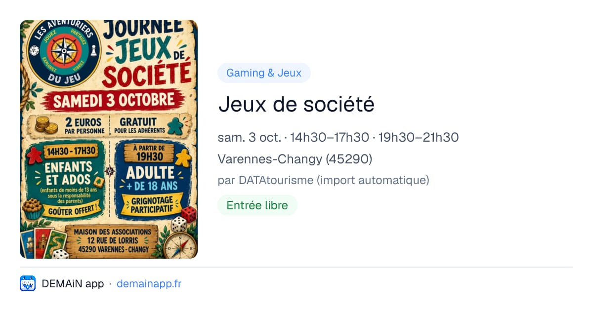 Jeux de société — Varennes-Changy