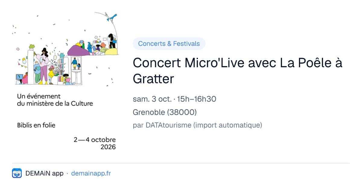 Concert Micro'Live avec La Poêle à Gratter — Grenoble