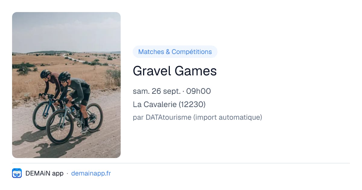 Gravel Games — La Cavalerie
