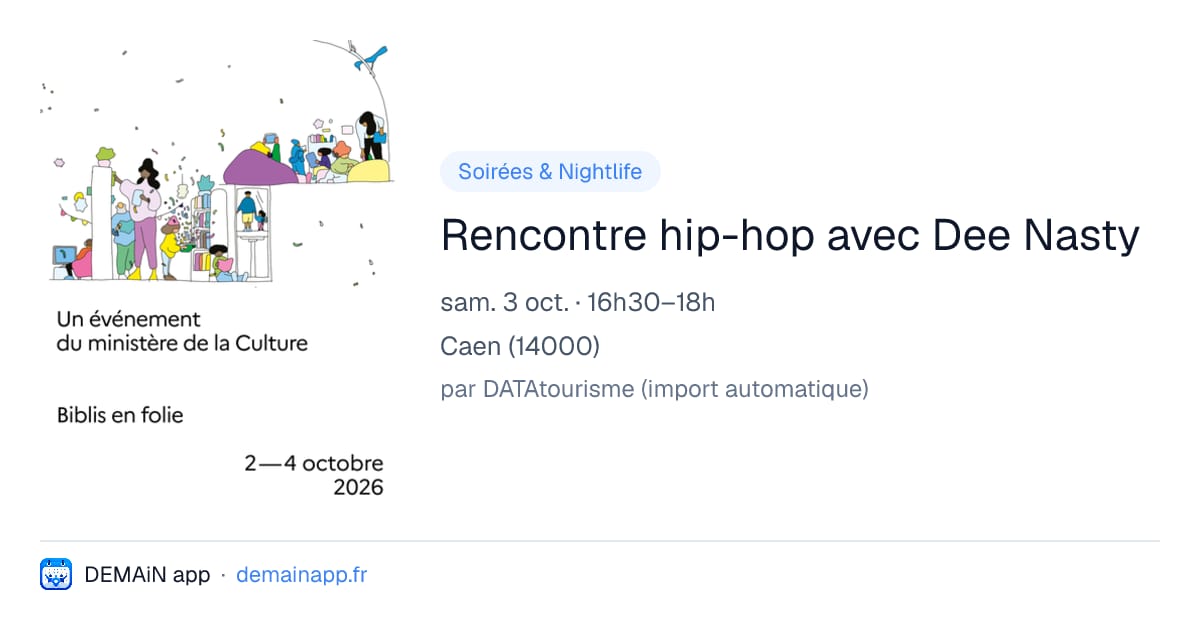 Rencontre hip-hop avec Dee Nasty — Caen