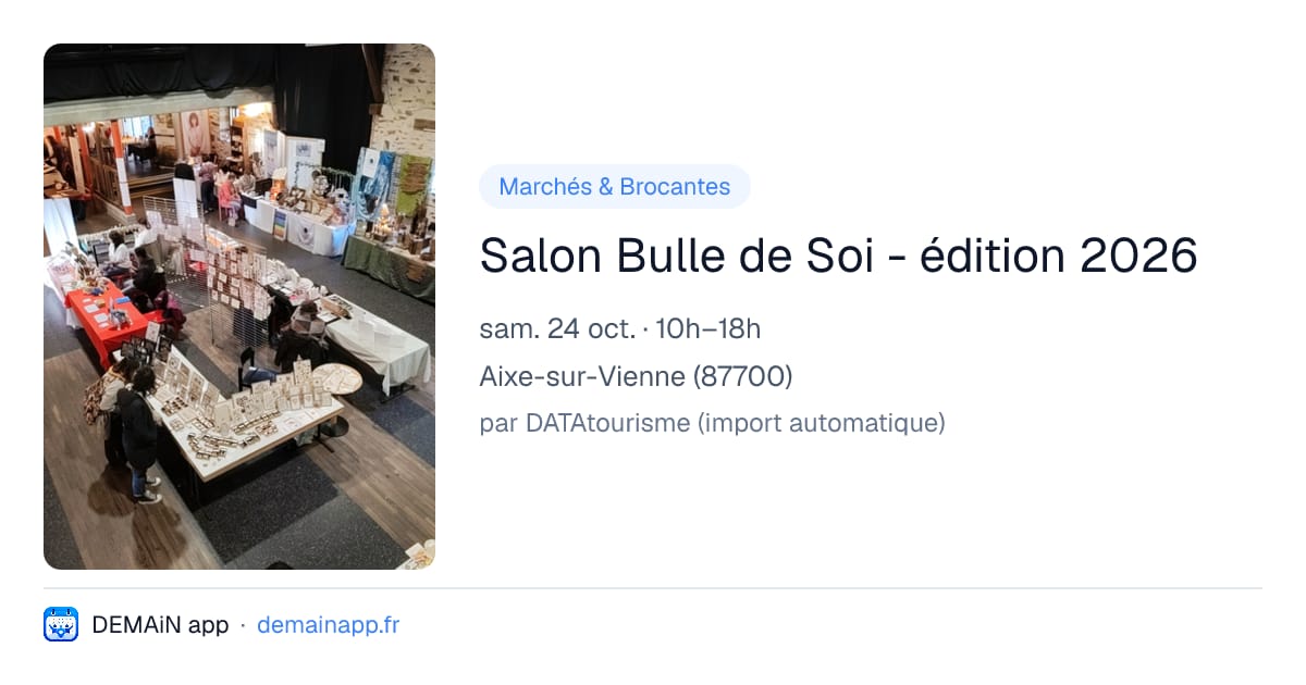 Salon Bulle de Soi - édition 2026 — Aixe-sur-Vienne