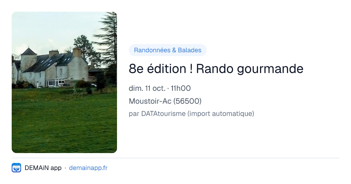 8e édition ! Rando gourmande — Moustoir-Ac