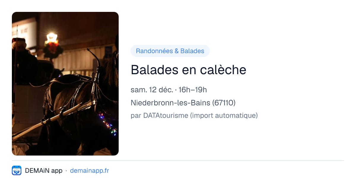 Balades en calèche — Niederbronn-les-Bains