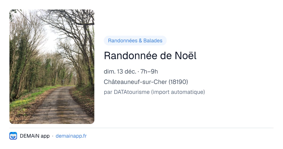 Randonnée de Noël — Châteauneuf-sur-Cher