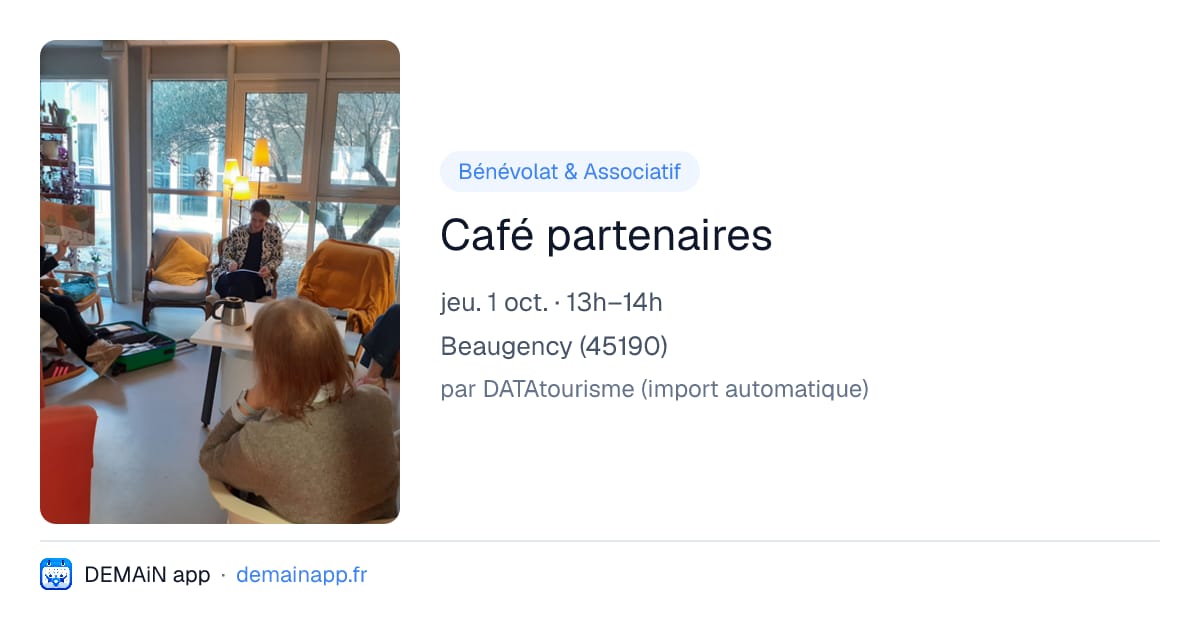 Café partenaires — Beaugency