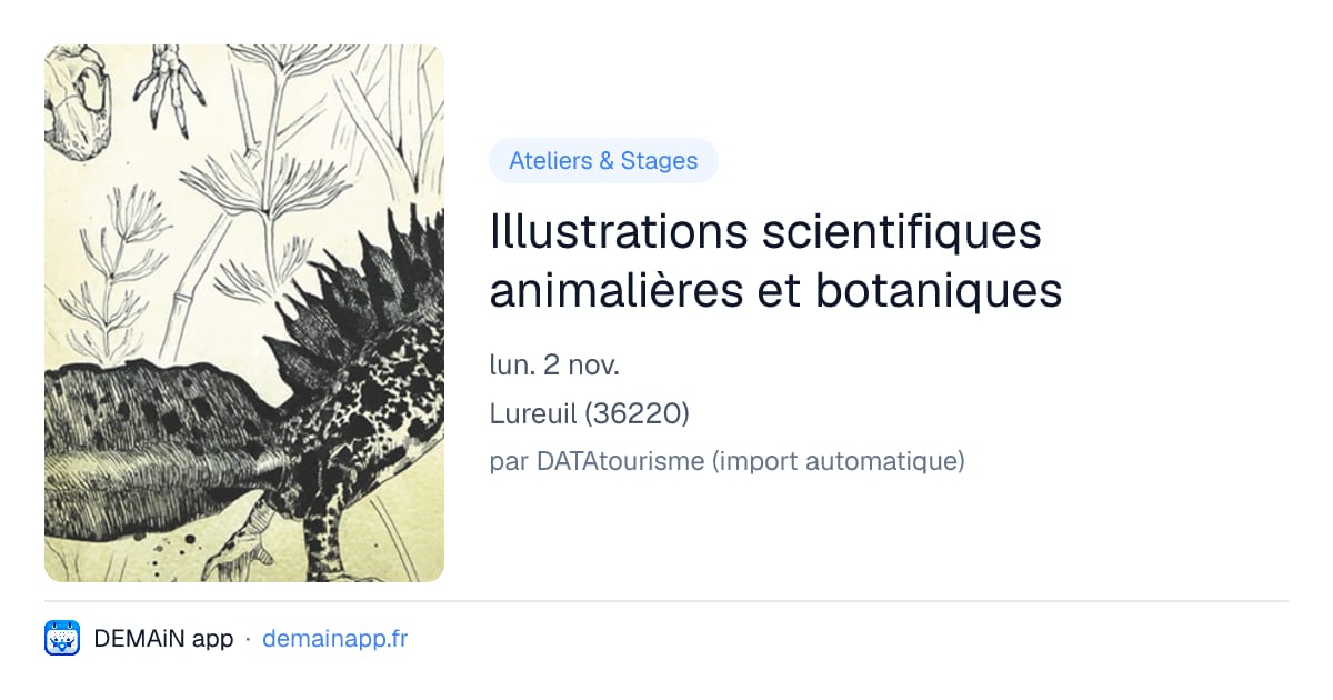 Illustrations scientifiques animalières et botaniques — Lureuil