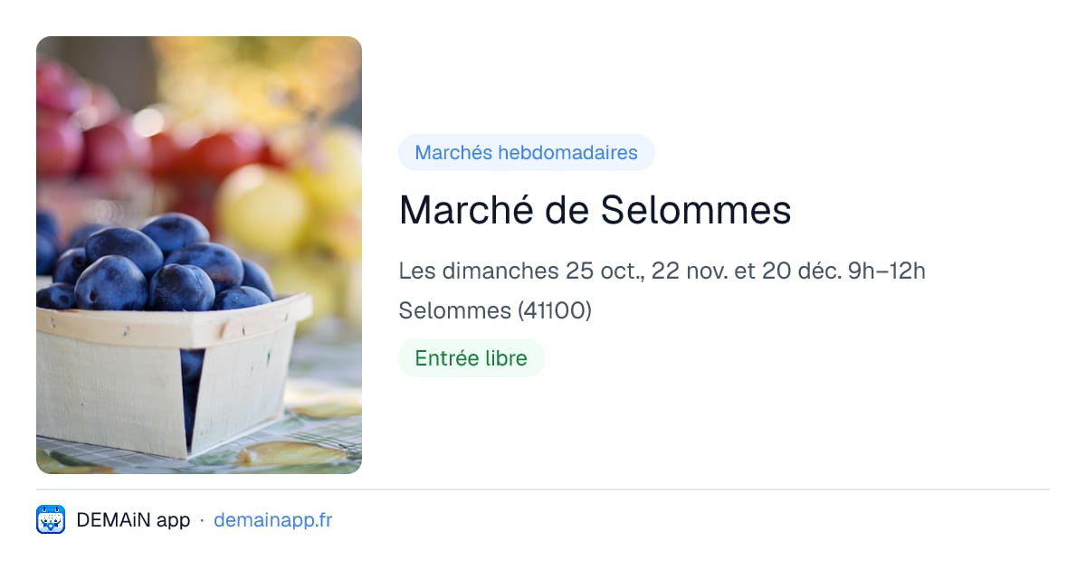 Marché de Selommes — Selommes