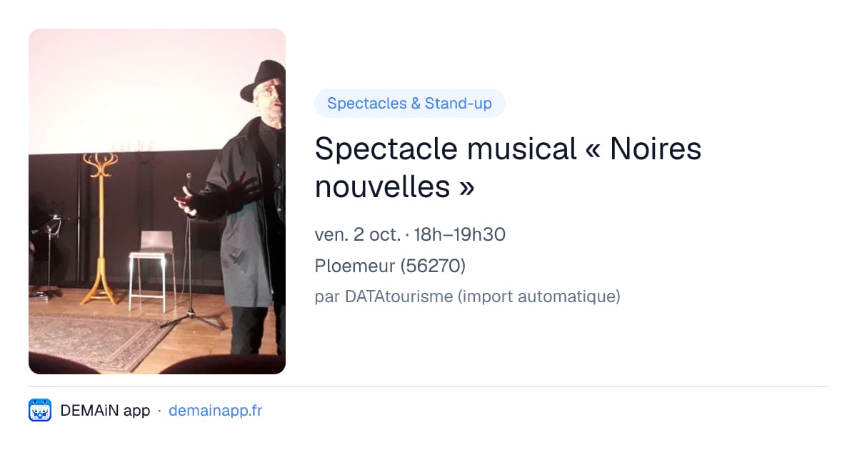 Spectacle musical « Noires nouvelles » — Ploemeur