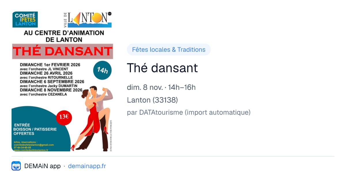 Thé dansant — Lanton