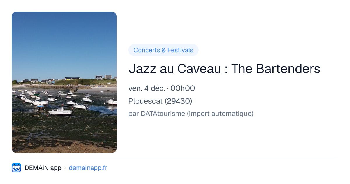 Jazz au Caveau : The Bartenders — Plouescat