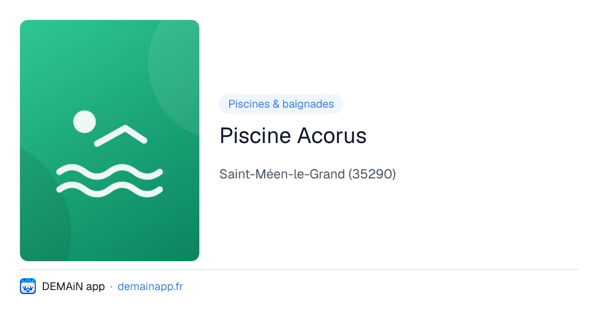 Piscine Acorus — Saint-Méen-le-Grand