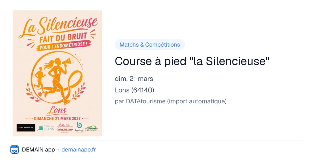 Course à pied "la Silencieuse" — Lons