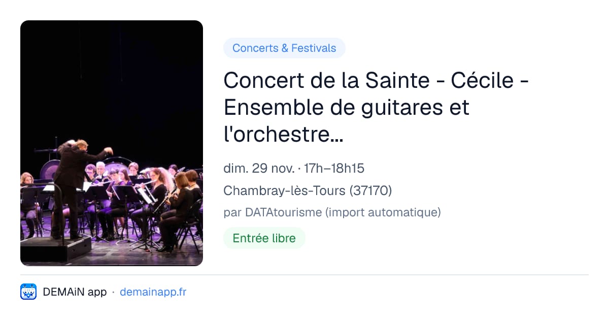 Concert de la Sainte - Cécile - Ensemble de guitares et l'orchestre Pizzicat' — Chambray-lès-Tours