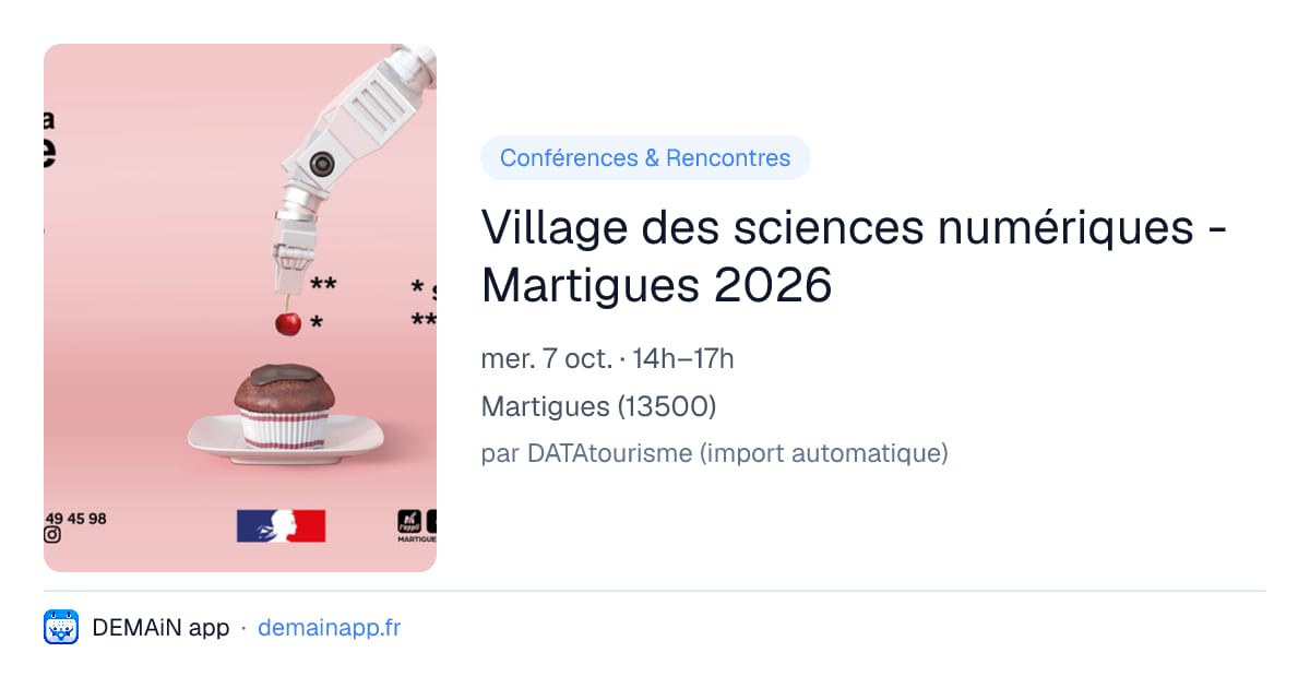 Village des sciences numériques - Martigues 2026 — Martigues