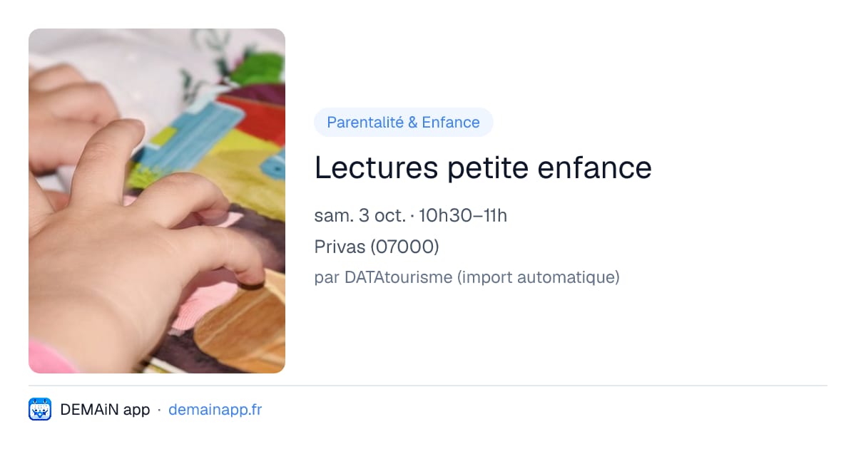 Lectures petite enfance — Privas