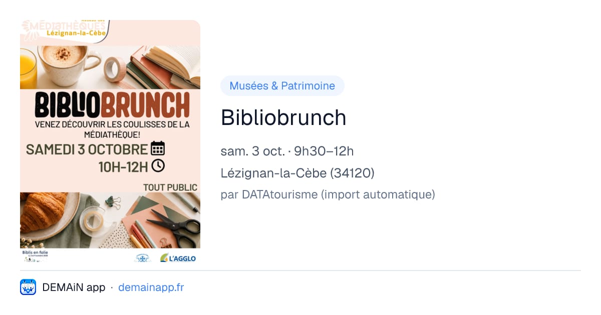 Bibliobrunch — Lézignan-la-Cèbe