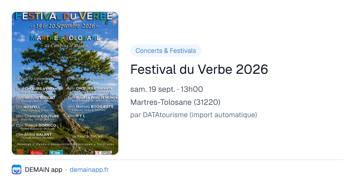 Festival du Verbe 2026 — Martres-Tolosane