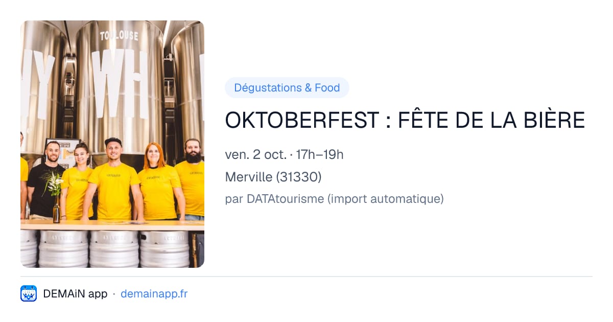 OKTOBERFEST : FÊTE DE LA BIÈRE — Merville