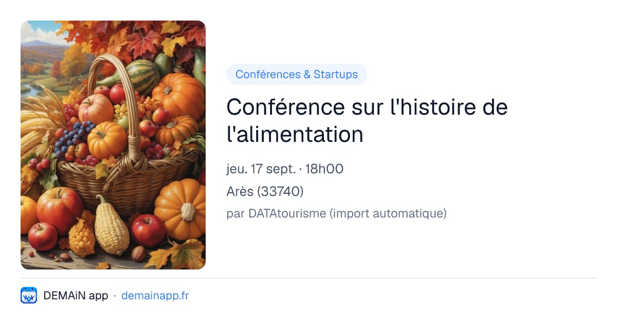 Conférence sur l'histoire de l'alimentation — Arès