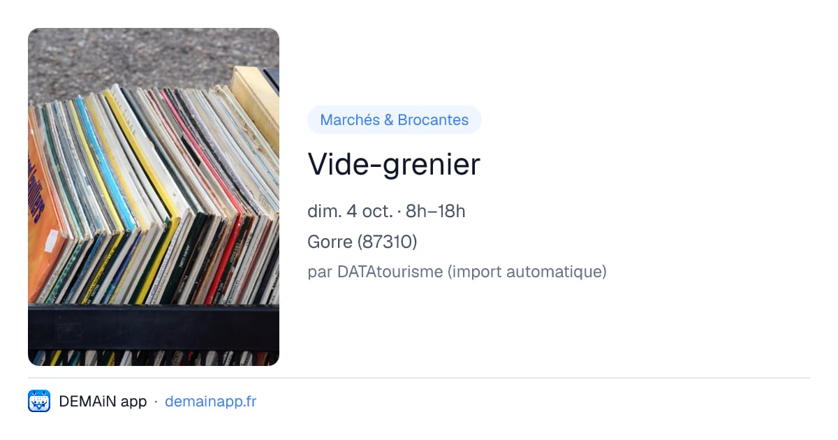 Vide-grenier — Gorre