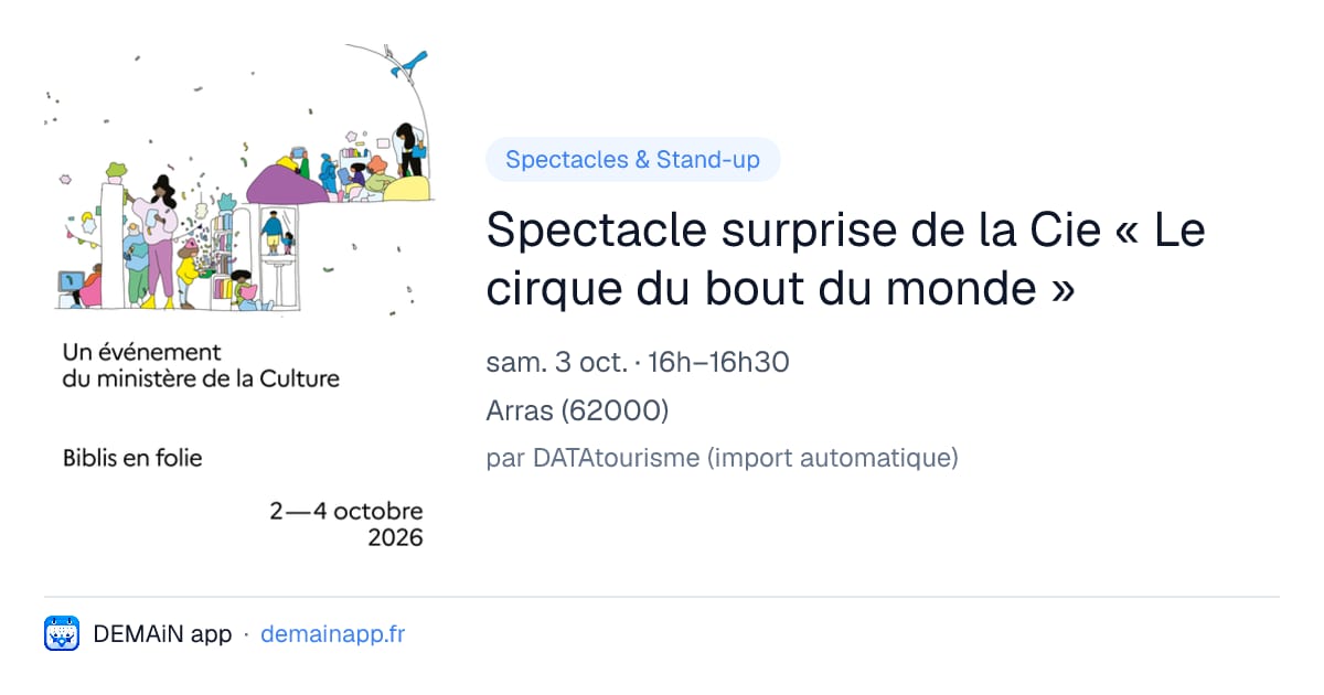 Spectacle surprise de la Cie « Le cirque du bout du monde » — Arras