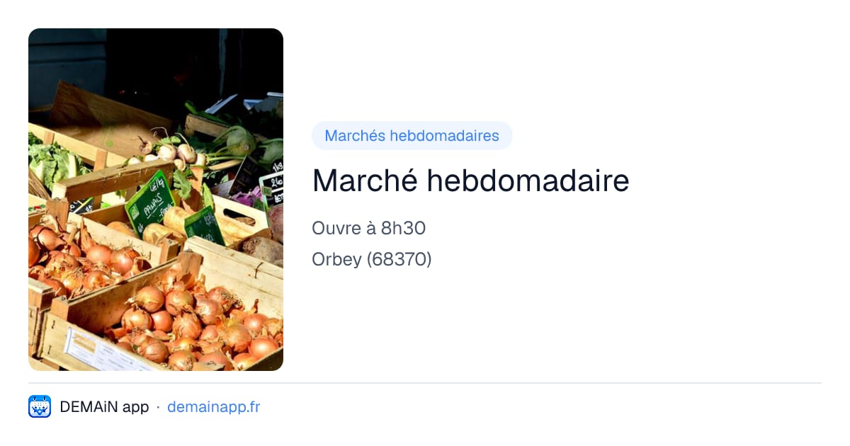 Marché hebdomadaire — Orbey