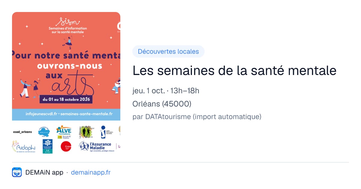 Les semaines de la santé mentale — Orléans