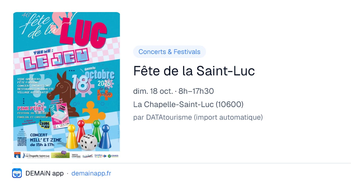 Fête de la Saint-Luc — La Chapelle-Saint-Luc
