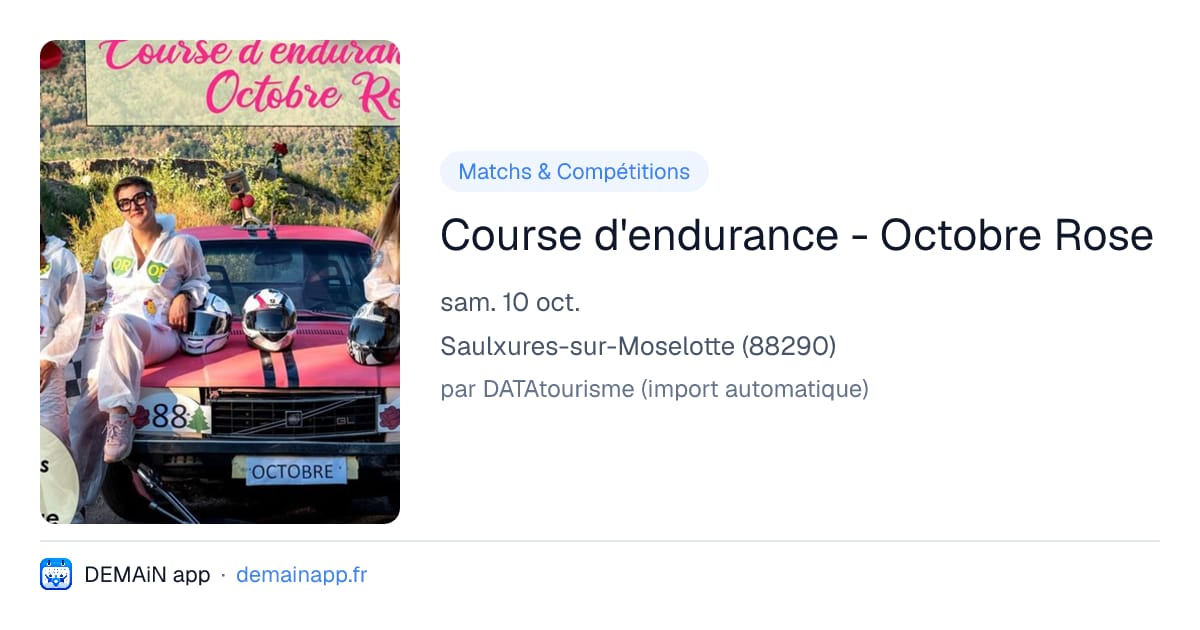 Course d'endurance - Octobre Rose — Saulxures-sur-Moselotte