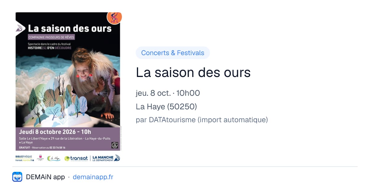 La saison des ours — La Haye