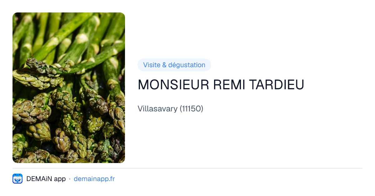 MONSIEUR REMI TARDIEU — Villasavary
