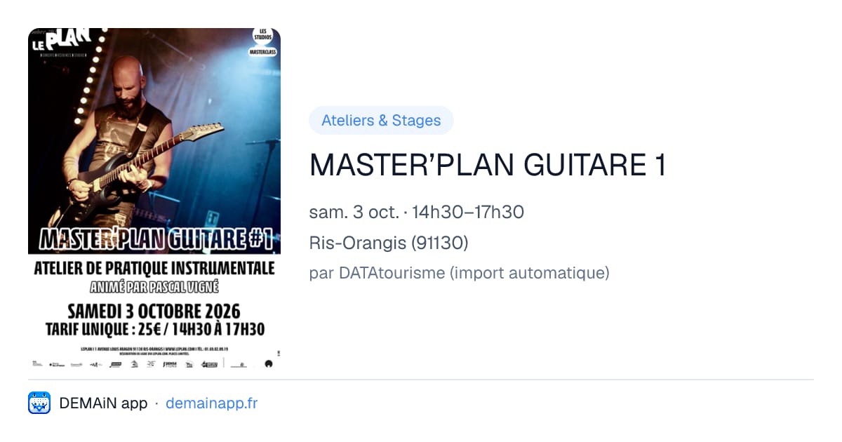 MASTER’PLAN GUITARE 1 — Ris-Orangis