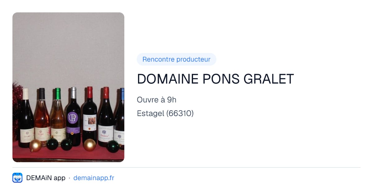 DOMAINE PONS GRALET — Estagel