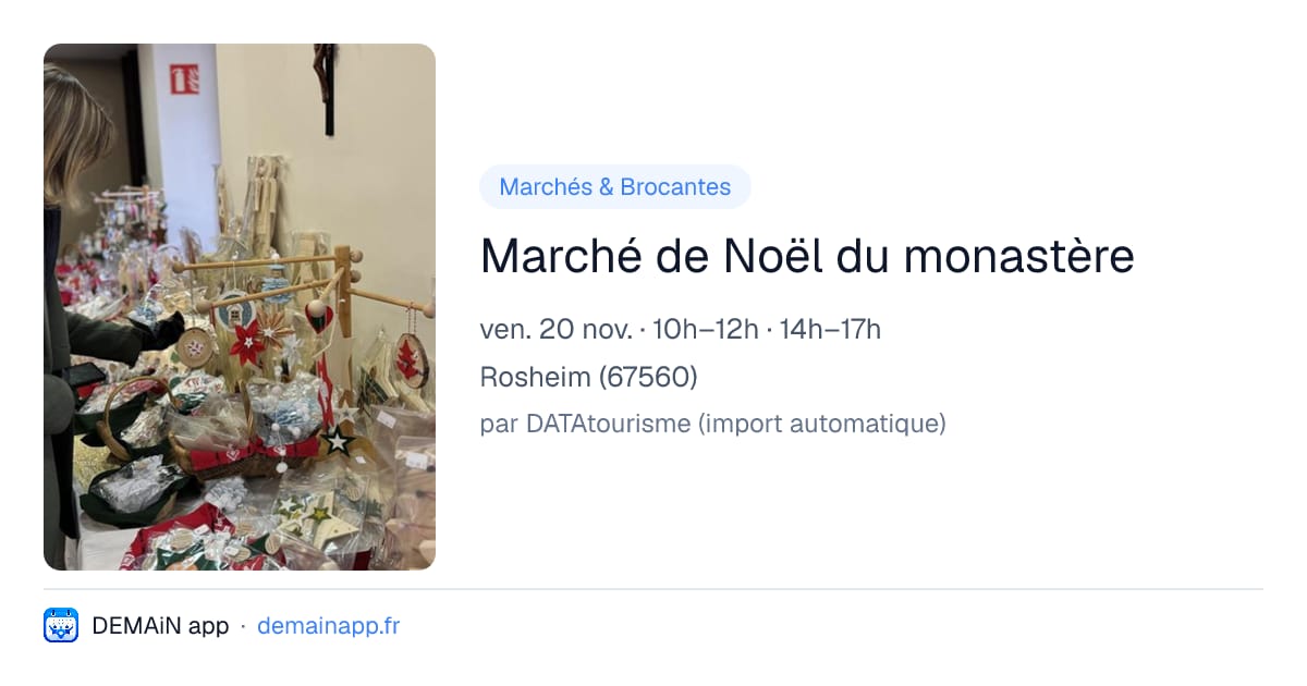 Marché de Noël du monastère — Rosheim