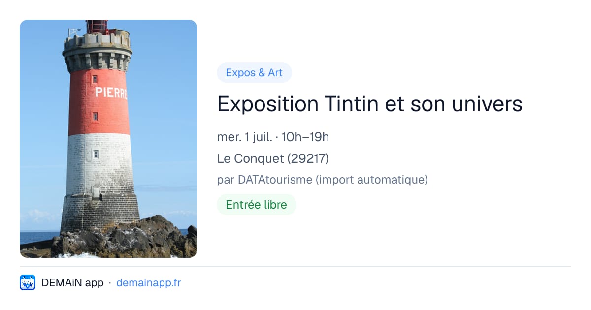 Exposition Tintin et son univers — Le Conquet