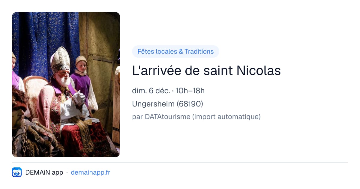L'arrivée de saint Nicolas — Ungersheim