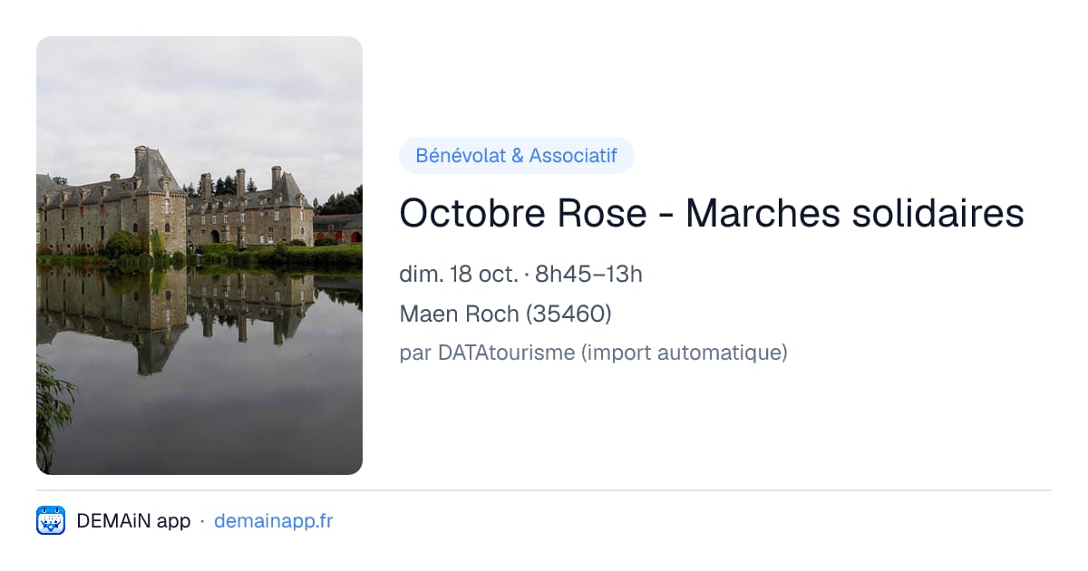 Octobre Rose - Marches solidaires — Maen Roch