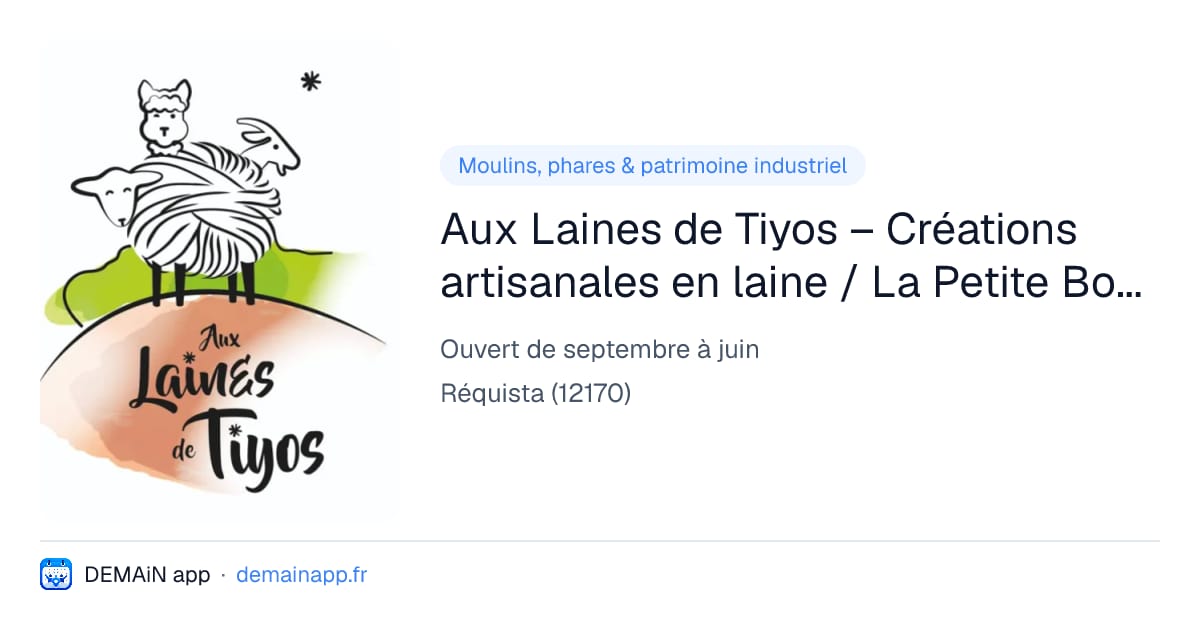 Aux Laines de Tiyos – Créations artisanales en laine / La Petite Boutique de l’OT — Réquista